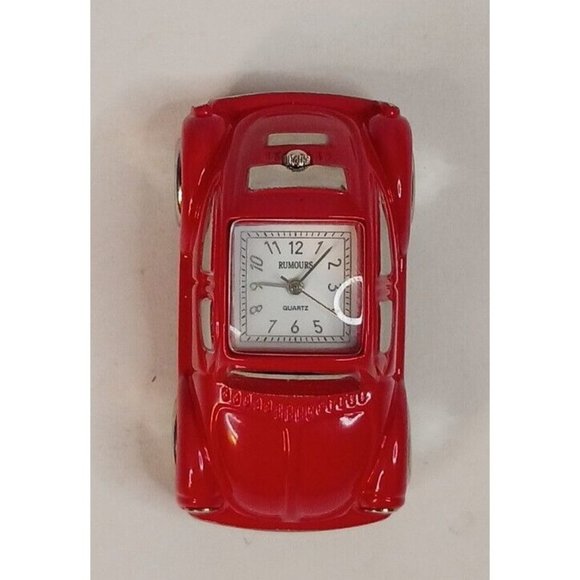 Rumours Volkswagon VW Beetle Bug Clock Diecast Quartz Analog Red Vintage - Picture 7 of 10